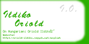 ildiko oriold business card